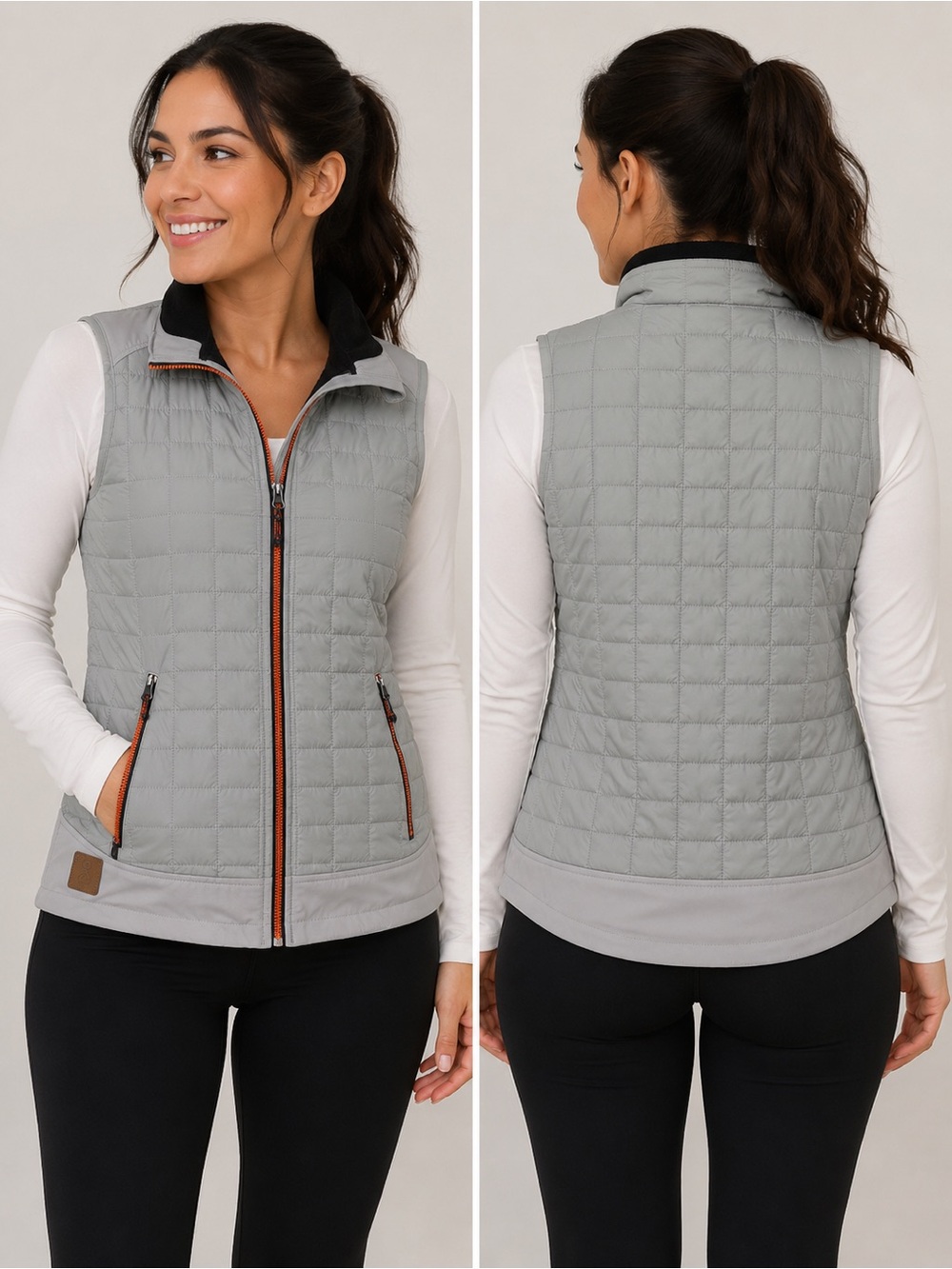 Little Donkey Andy Quilted Puffer Vest Women’s Small full zip outdoor